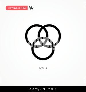 Rgb Simple vector icon. Modern, simple flat vector illustration for web site or mobile app Stock Vector