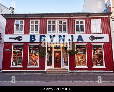 Tipical houses in the center of Reykjavik, Iceland Stock Photo