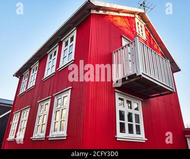 Tipical houses in the center of Reykjavik, Iceland Stock Photo