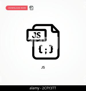 Js Simple vector icon. Modern, simple flat vector illustration for web site or mobile app Stock Vector