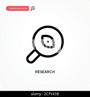 Research Simple vector icon. Modern, simple flat vector illustration for web site or mobile app Stock Vector