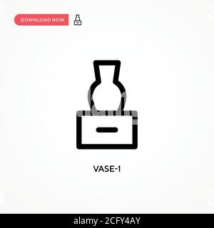 Vase-1 Simple vector icon. Modern, simple flat vector illustration for web site or mobile app Stock Vector