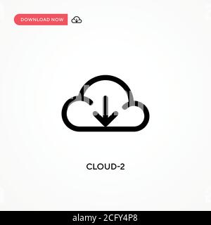Cloud-2 Simple vector icon. Modern, simple flat vector illustration for web site or mobile app Stock Vector