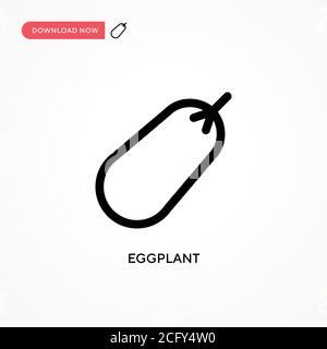 Eggplant Simple vector icon. Modern, simple flat vector illustration for web site or mobile app Stock Vector
