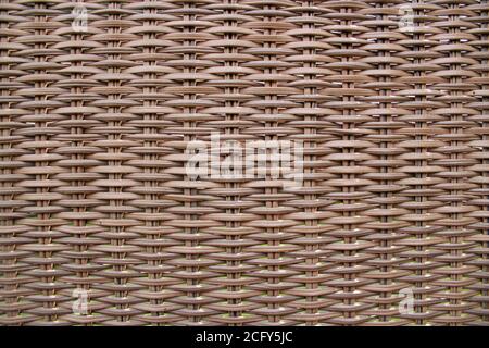 braided rattan texture of a chair backrest Stock Photo