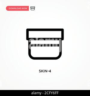 Skin-4 Simple vector icon. Modern, simple flat vector illustration for web site or mobile app Stock Vector