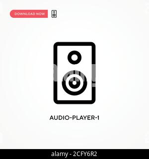 Audio-player-1 Simple vector icon. Modern, simple flat vector illustration for web site or mobile app Stock Vector