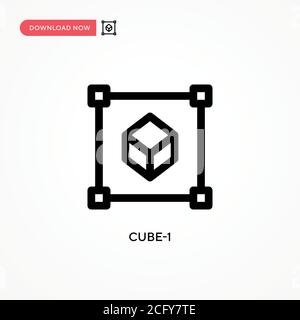 Cube-1 Simple vector icon. Modern, simple flat vector illustration for web site or mobile app Stock Vector