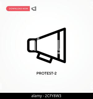 Protest-2 Simple vector icon. Modern, simple flat vector illustration for web site or mobile app Stock Vector