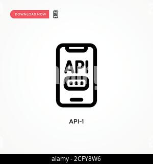 Api-1 Simple vector icon. Modern, simple flat vector illustration for web site or mobile app Stock Vector