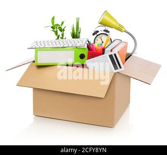 Moving office Stock Photo