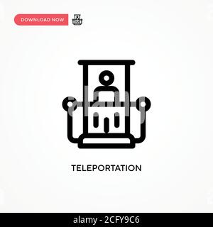 Teleportation Simple vector icon. Modern, simple flat vector illustration for web site or mobile app Stock Vector