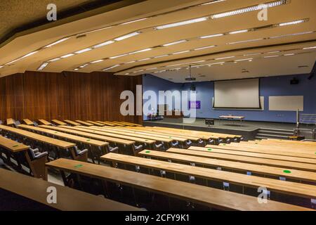 Cork City, Cork, Ireland. 08th September, 2020. With university place offers arriving on Friday next, third level colleges are preparing for an intake of new students later in September. Picture shows  one of the main lecture theatres at University College Cork, Ireland. - Credit; David Creedon / Alamy Live News Stock Photo