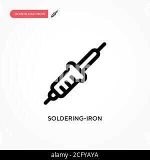 Soldering-iron Simple vector icon. Modern, simple flat vector illustration for web site or mobile app Stock Vector