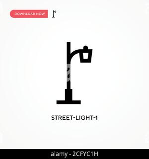 Street-light-1 Simple vector icon. Modern, simple flat vector illustration for web site or mobile app Stock Vector