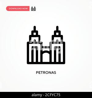 Petronas Simple vector icon. Modern, simple flat vector illustration for web site or mobile app Stock Vector
