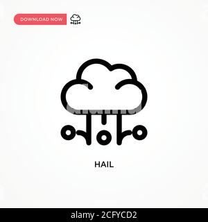 Hail Simple vector icon. Modern, simple flat vector illustration for web site or mobile app Stock Vector