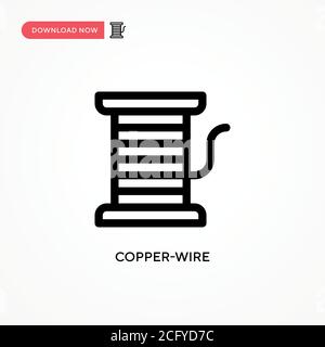 Copper-wire Simple vector icon. Modern, simple flat vector illustration for web site or mobile app Stock Vector