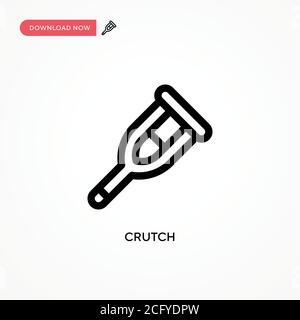 Crutch Simple vector icon. Modern, simple flat vector illustration for web site or mobile app Stock Vector