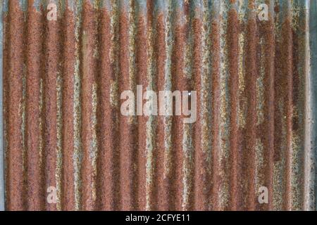 Abstract texture of rusty metal. The corrosion of rusted on zinc wall. Stock Photo