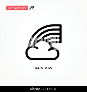Rainbow Simple vector icon. Modern, simple flat vector illustration for web site or mobile app Stock Vector