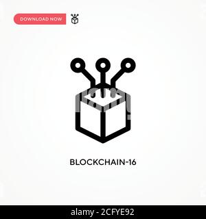 Blockchain-16 Simple vector icon. Modern, simple flat vector illustration for web site or mobile app Stock Vector