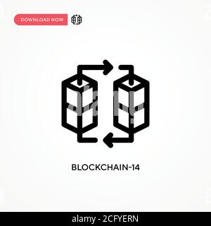 Blockchain-14 Simple vector icon. Modern, simple flat vector illustration for web site or mobile app Stock Vector