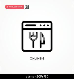 Online-2 Simple vector icon. Modern, simple flat vector illustration for web site or mobile app Stock Vector