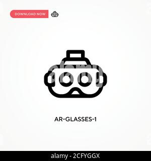 Ar-glasses-1 Simple vector icon. Modern, simple flat vector illustration for web site or mobile app Stock Vector