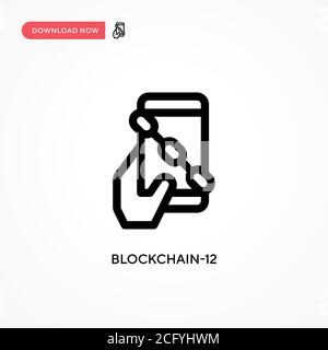 Blockchain-12 Simple vector icon. Modern, simple flat vector illustration for web site or mobile app Stock Vector