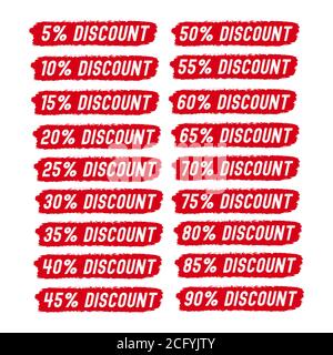 Hand Sketched Discount Word As Set Sale s 5 Off 10 15 25 30 35 40 45 50 55 60 65 70 Percent Label Stock Vector Image Art Alamy