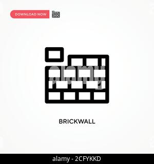 Brickwall Simple vector icon. Modern, simple flat vector illustration for web site or mobile app Stock Vector