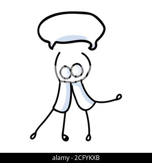 Hand drawn gay men stickman ballet dancer speech bubble concept. Simple outline two male ballerina couple doodle icon clipart. For lgbtq dance studio Stock Vector