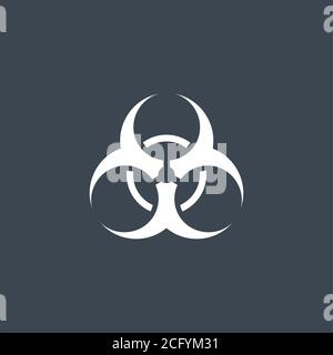 Biological Hazard related vector glyph icon. Stock Vector