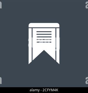 Bookmark related vector glyph icon. Stock Vector