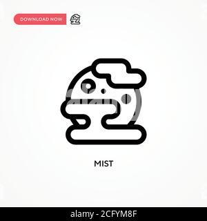 Mist Simple vector icon. Modern, simple flat vector illustration for web site or mobile app Stock Vector