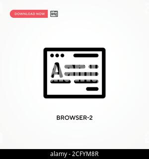 Browser-2 Simple vector icon. Modern, simple flat vector illustration for web site or mobile app Stock Vector