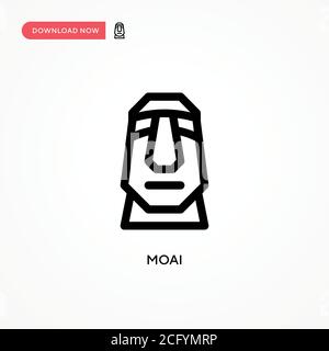 Moai Simple vector icon. Modern, simple flat vector illustration