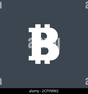 Bitcoin related vector glyph icon. Stock Vector