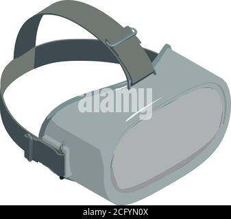 Smartphone game goggles icon. Isometric of smartphone game goggles vector icon for web design isolated on white background Stock Vector