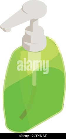 Soap dispenser icon. Isometric of soap dispenser vector icon for web design isolated on white background Stock Vector