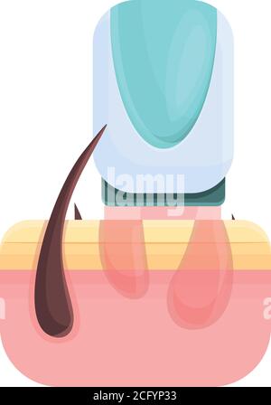 Laser hair removal process icon. Cartoon of laser hair removal process vector icon for web design isolated on white background Stock Vector