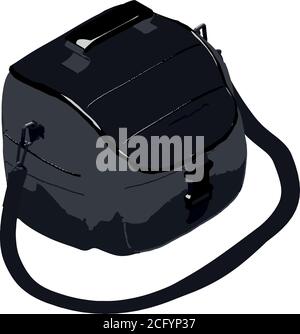 Camera bag icon. Isometric of camera bag vector icon for web design isolated on white background Stock Vector