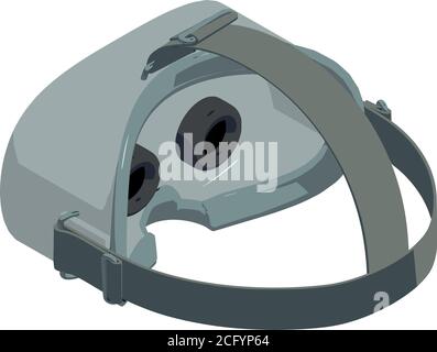 Vr game goggles icon. Isometric of vr game goggles vector icon for web design isolated on white background Stock Vector