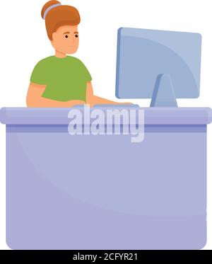 Office outsource icon. Cartoon of office outsource vector icon for web design isolated on white background Stock Vector