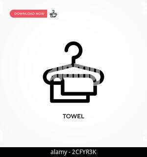 Towel Simple vector icon. Modern, simple flat vector illustration for web site or mobile app Stock Vector