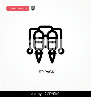 Jet-pack Simple vector icon. Modern, simple flat vector illustration for web site or mobile app Stock Vector