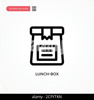 Lunch-box Simple vector icon. Modern, simple flat vector illustration for web site or mobile app Stock Vector