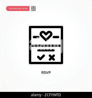 Rsvp Simple vector icon. Modern, simple flat vector illustration for web site or mobile app Stock Vector