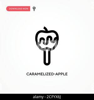 Caramelized-apple Simple vector icon. Modern, simple flat vector illustration for web site or mobile app Stock Vector
